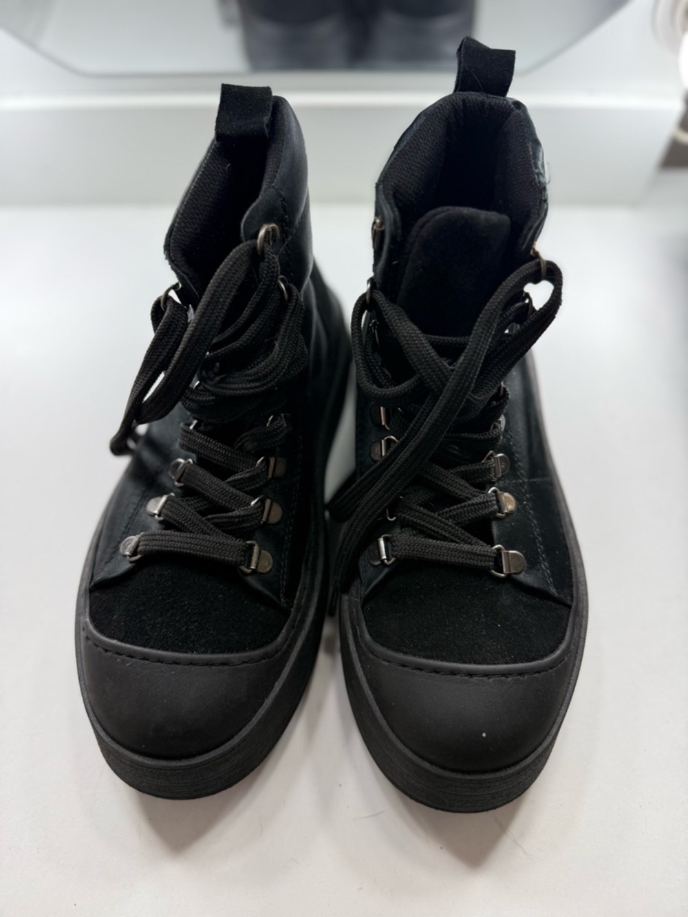 Maeve Hiker Boot Black Rugged Tread Boots